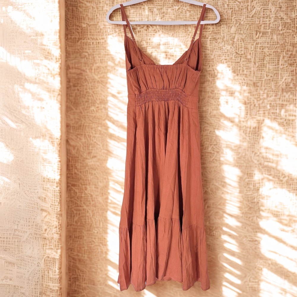 Shore Terracotta Sydney Midi Dress BNWT - Picture 2 of 3